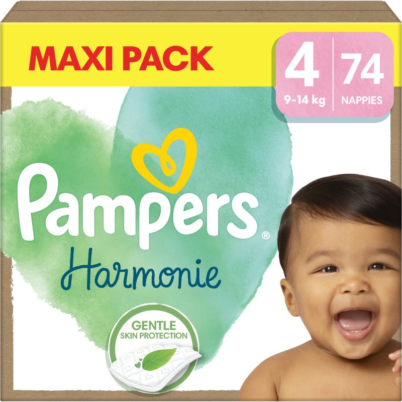 Pampers Harmonie Size 4 disposable nappies 9-14 kg 74 pc
