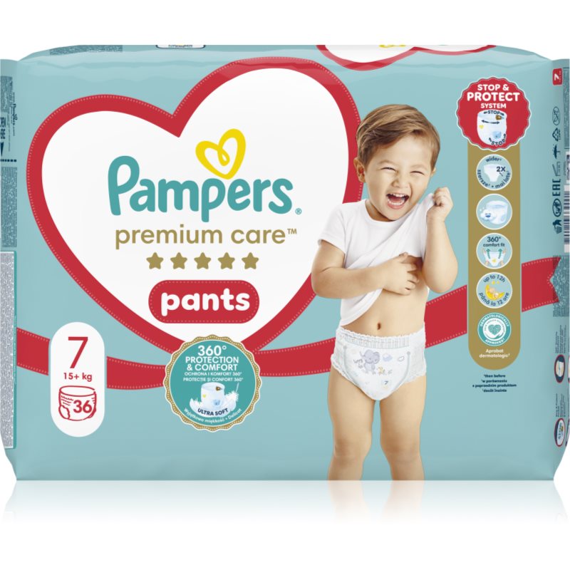 Pampers Premium Care Pants Size 7 еднократни пелени гащички 15  kg 36 бр.