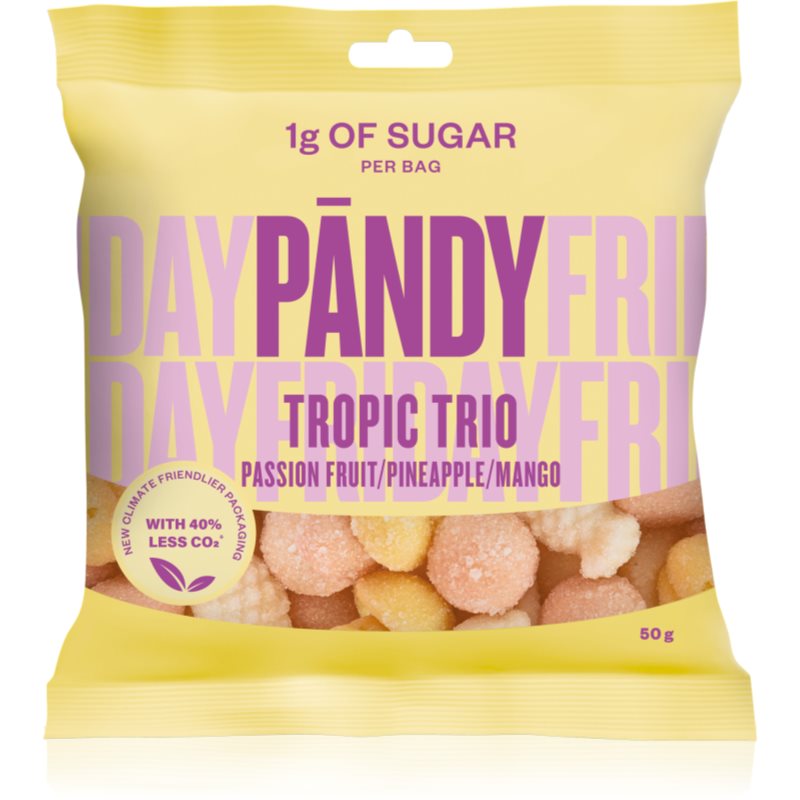 E-shop Pändy Candy Tropic Trio želé bonbóny bez přidaného cukru 50 g