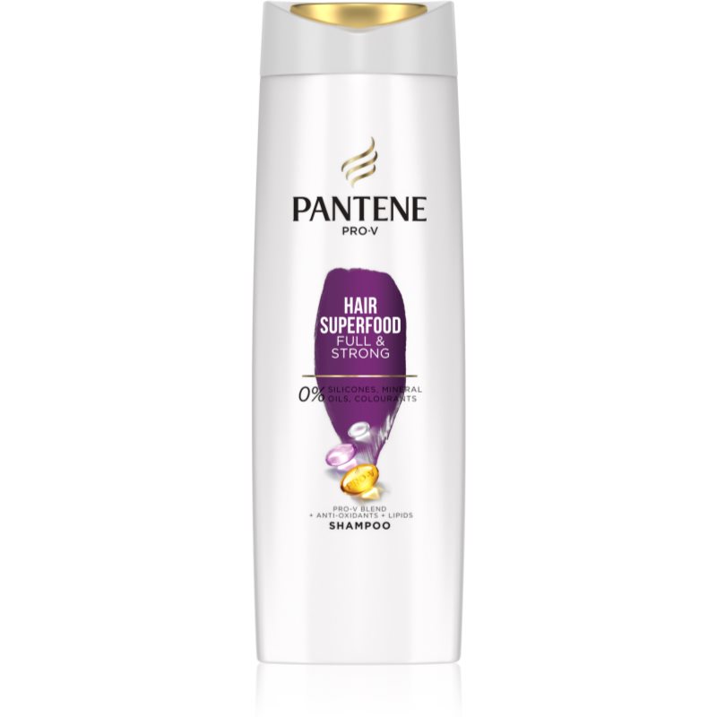 Pantene Hair Superfood Full & Strong šampūnas maitina ir suteikia blizgesio 400 ml