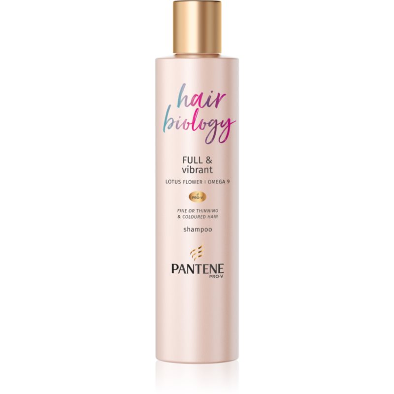 Pantene Hair Biology Full & Vibrant valomasis ir maitinamasis šampūnas silpniems plaukams 250 ml
