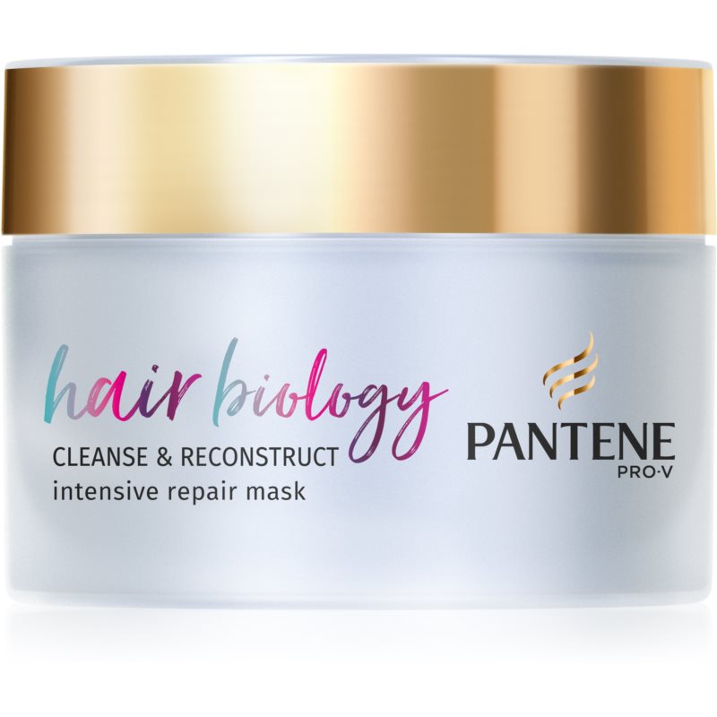 Pantene Hair Biology Cleanse & Reconstruct plaukų kaukė pažeistiems plaukams 160 ml