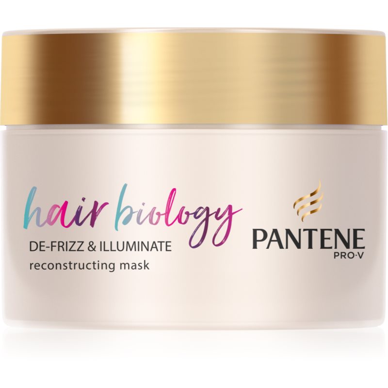 Pantene Hair Biology De-Frizz & Illuminate maschera per capelli per capelli secchi e tinti 160 ml
