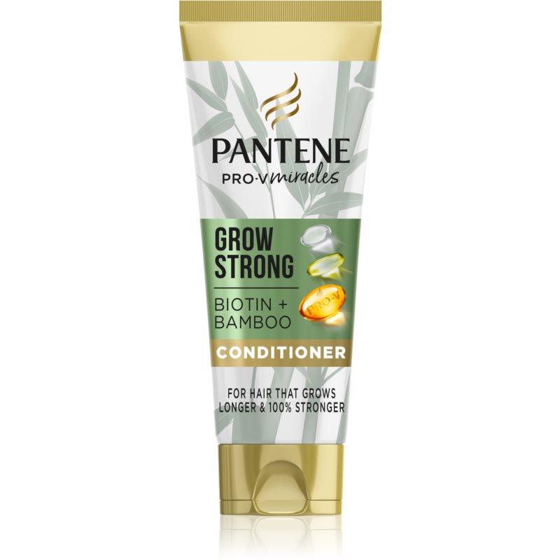 Pantene Grow Strong Biotin & Bamboo kondicionierius nuo plaukų slinkimo 200 ml