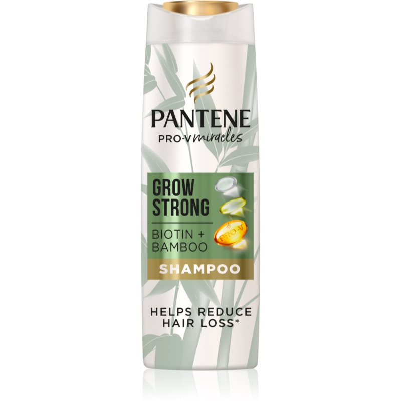 Pantene Grow Strong Biotin & Bamboo šampūnas nuo plaukų slinkimo 300 ml