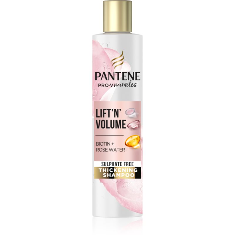Pantene Lift'n'Volume Biotin + Rose Water šampūnas pažeistiems plaukams 0