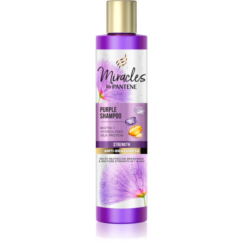 E-shop Pantene Pro-V Miracles Strength & Anti-Brassiness fialový šampon 225 ml
