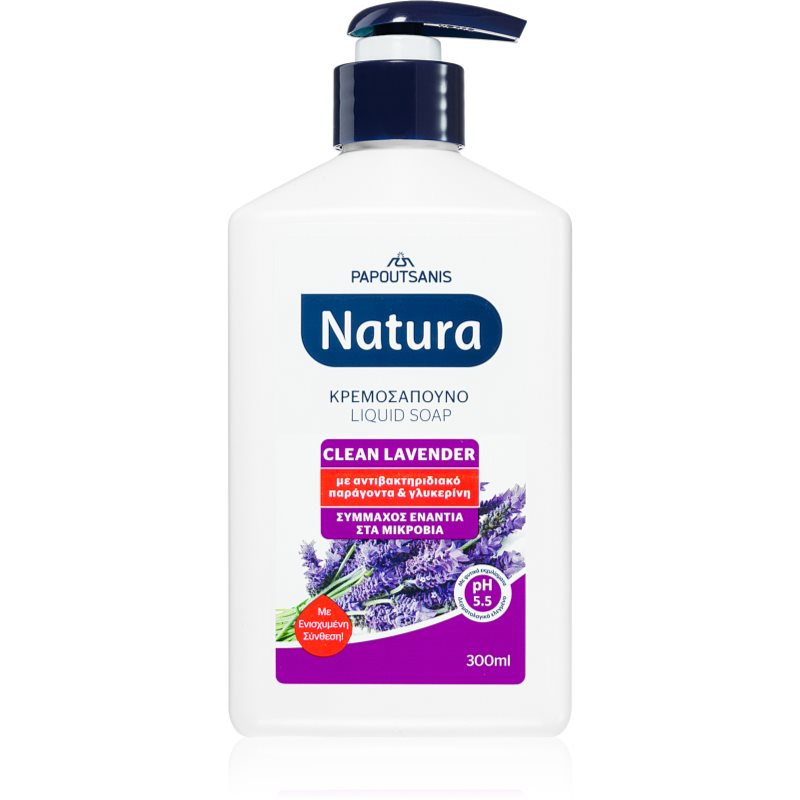 PAPOUTSANIS Natura Clean Lavender tekuté mýdlo 300 ml