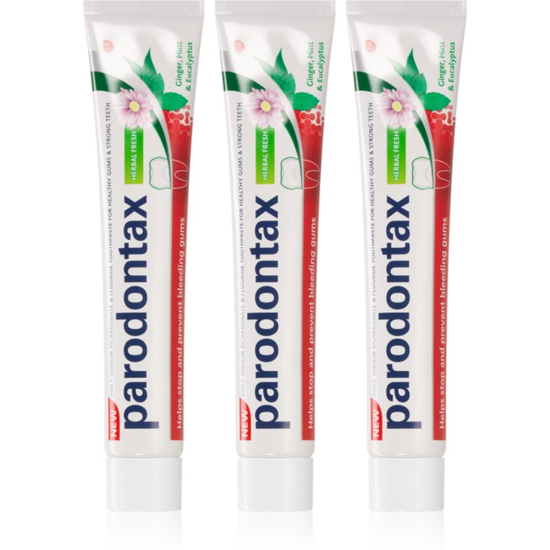 Parodontax Herbal Fresh dantų pasta nuo dantenų kraujavimo 3x75 ml