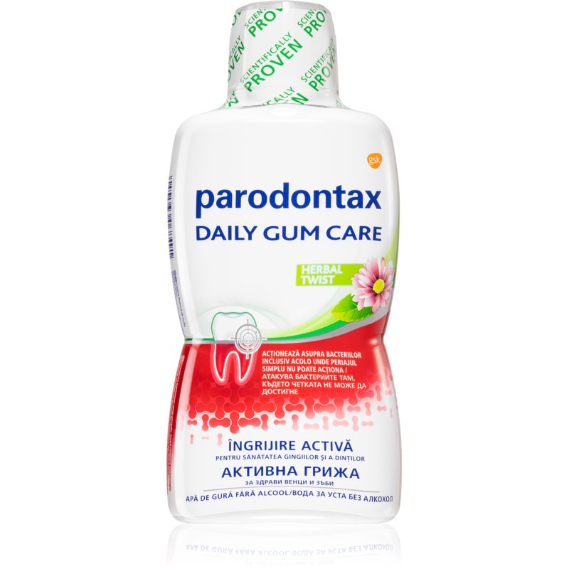 Parodontax Daily Gum Care Herbal burnos skalavimo skystis 500 ml