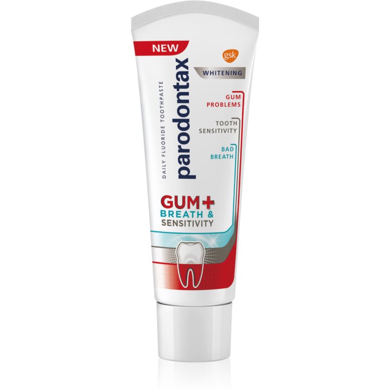 Parodontax Gum And Sens Whitening balinamoji dantų pasta dantims 75 ml