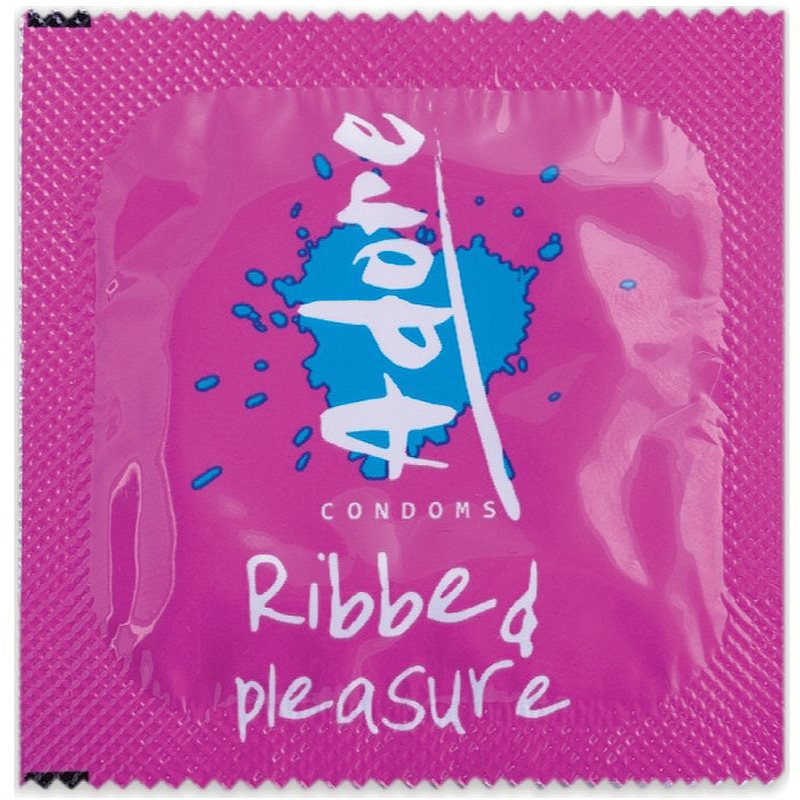 Pasante Adore Ribbed Pleasure Préservatifs 144 Pcs