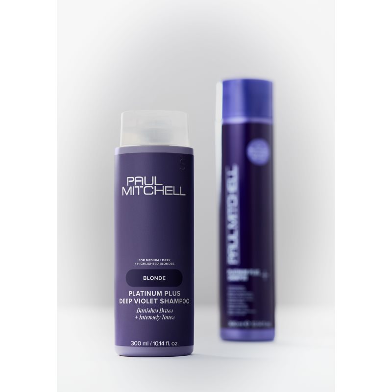 Paul Mitchell Blonde Platinum Plus Deep Violet Shampoo violettes Shampoo neutralisiert gelbe Verfärbungen 300 ml (Bild 6)