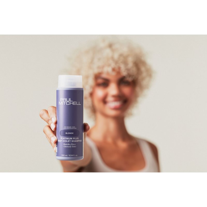 Paul Mitchell Blonde Platinum Plus Deep Violet Shampoo violettes Shampoo neutralisiert gelbe Verfärbungen 300 ml (Bild 8)