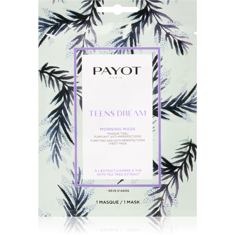 Payot Morning Mask Teens Dream refreshing and purifying sheet mask for combination to oily skin 19 m