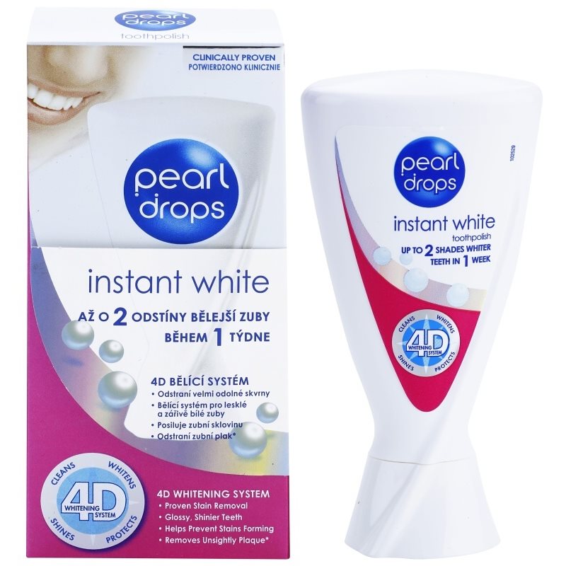 

Pearl Drops Instant White відбілююча зубна паста для білосніжних зубів