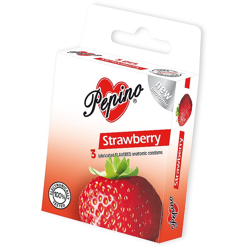 Pepino Strawberry Préservatifs 3 Pcs