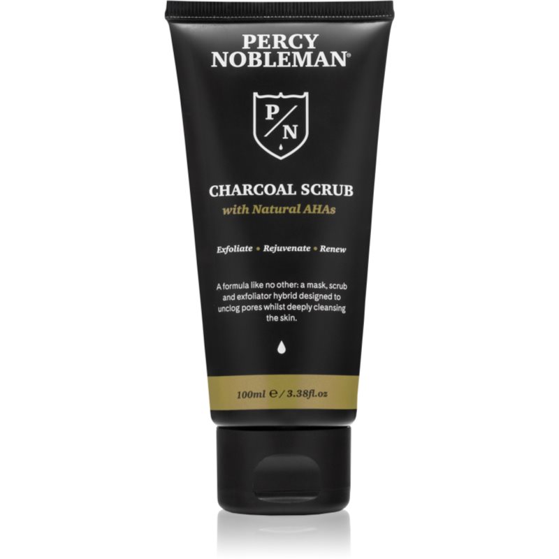 Percy Nobleman Charcoal Scrub очищуючий пілінг для шкіри обличчя 3в1 100 мл