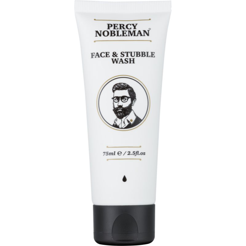 Percy Nobleman Face & Stubble Wash čistiaci gél na tvár a fúzy 75 ml