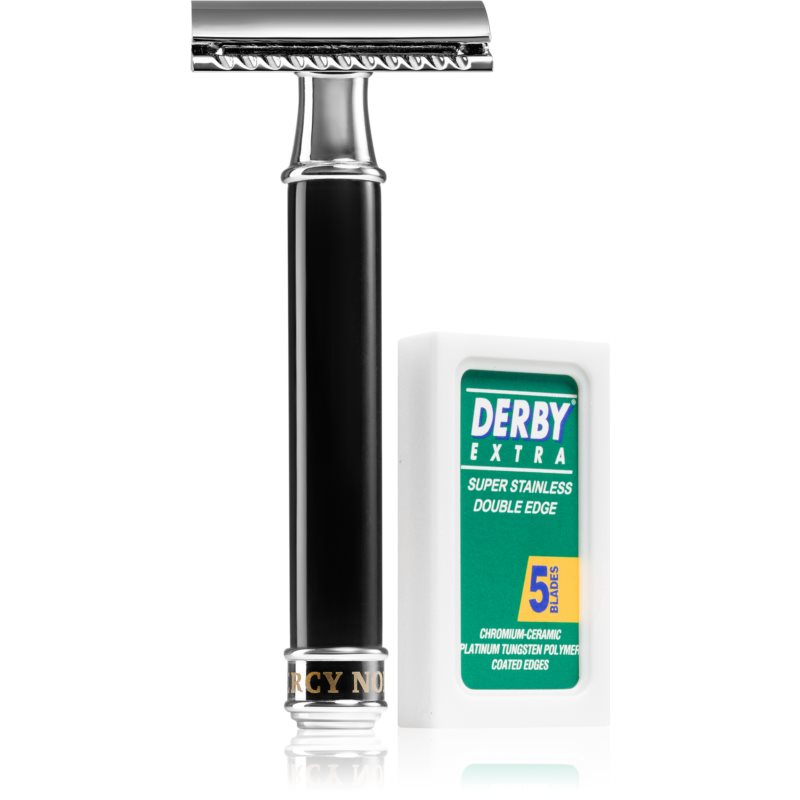 Percy Nobleman Safety Razor традиційний станок для гоління + леза для бритви 5 шт 1 кс