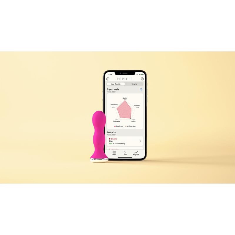 Perifit Kegel Exerciser With App vaginální trenažér pink 24,5 cm (obrázek 4)