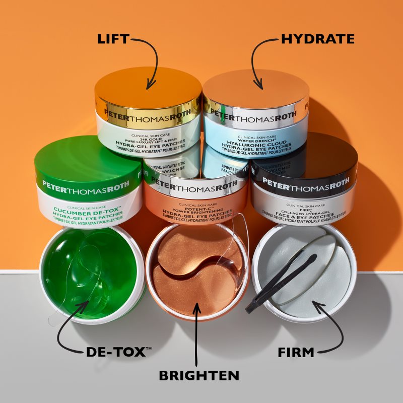 Peter Thomas Roth Cucumber De-Tox Hydra-Gel Eye Patches hydratační gelová maska na oči 60 ks