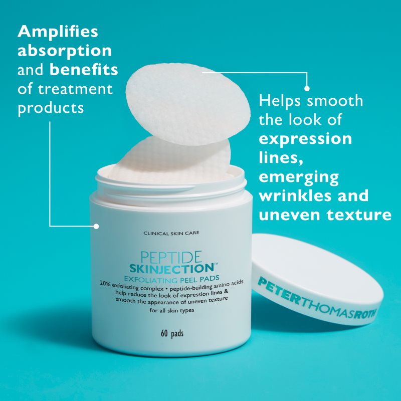 Peter Thomas Roth Peptide Skinjection™ Exfoliating Peel Pads exfoliační polštářky s vyhlazujícím efektem 60 ks (obrázek 3)
