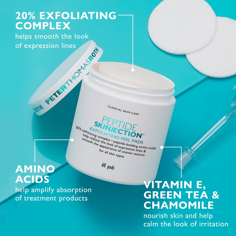 Peter Thomas Roth Peptide Skinjection™ Exfoliating Peel Pads exfoliační polštářky s vyhlazujícím efektem 60 ks (obrázek 5)