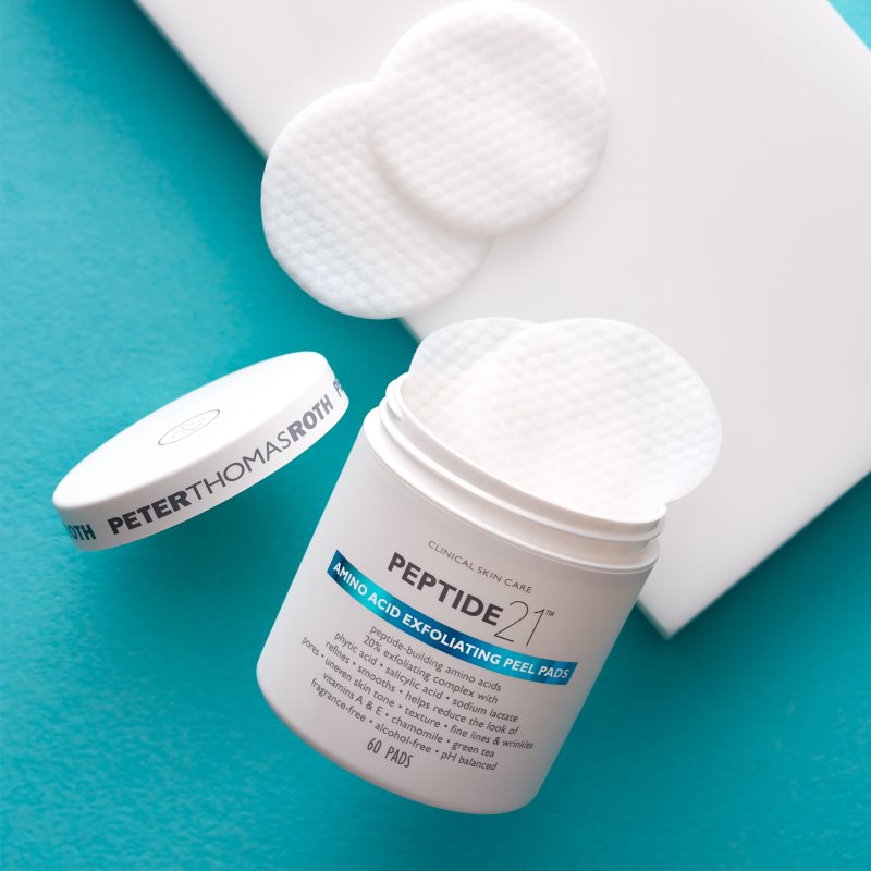 Peter Thomas Roth Peptide 21 Amino Acid Exfoliating Pads To Smooth Skin And Minimise Pores 60 Pc