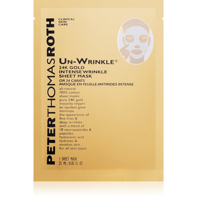 

Peter Thomas Roth Un-Wrinkle 24K Gold тканинна маска проти зморшок