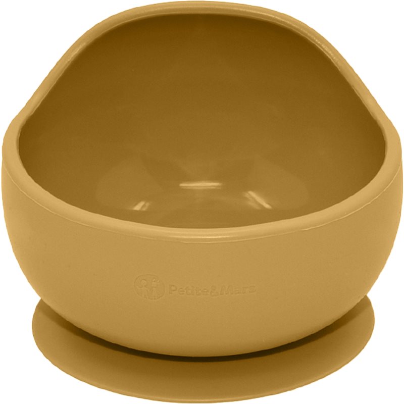Petite&Mars Take&Match Silicone Bowl Bowl With Suction Cup Intense Ochre 6 M+ 360 Ml