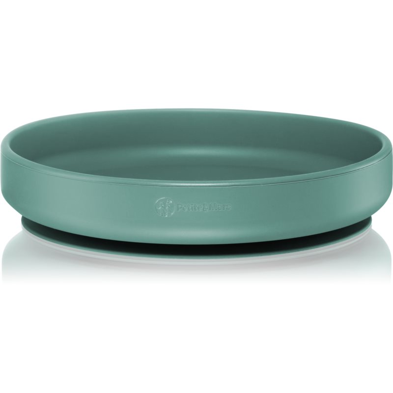 E-shop Petite&Mars Take&Match Silicone Plate talíř s přísavkou Misty Green 6 m+ 1 ks