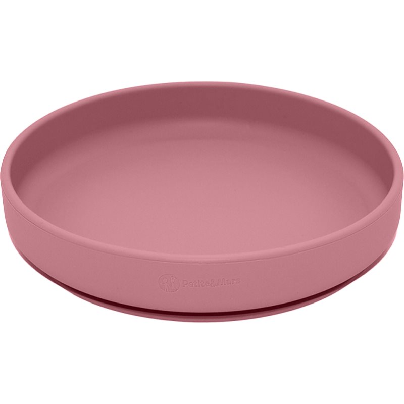 Petite&Mars Take&Match Silicone Plate Plate With Suction Cup Dusty Rose 6 M+ 1 Pc