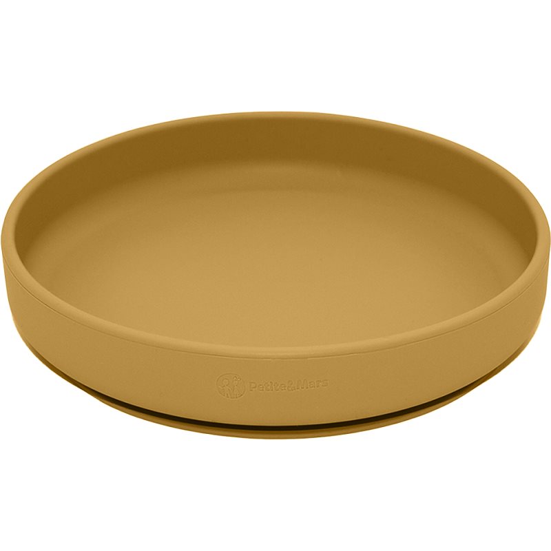 E-shop Petite&Mars Take&Match Silicone Plate talíř s přísavkou Intense Ochre 6 m+ 1 ks