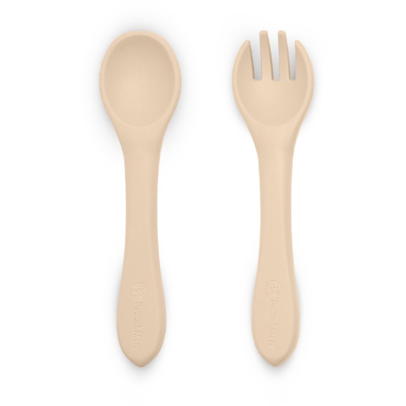 Petite&Mars Petite&Mars Take&Match Silicone Cutlery μαχαιροπίρουνο Desert Sand 6 m+ 2 τμχ