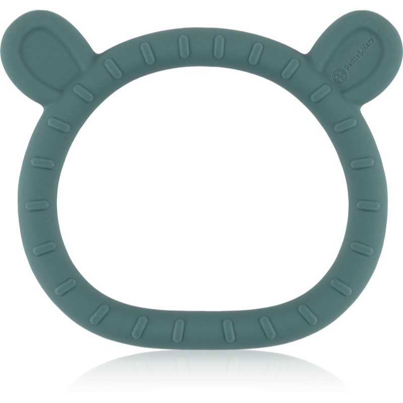 Petite&Mars Silicone teether Teddy kousátko pro děti od narození Misty Green 1 ks