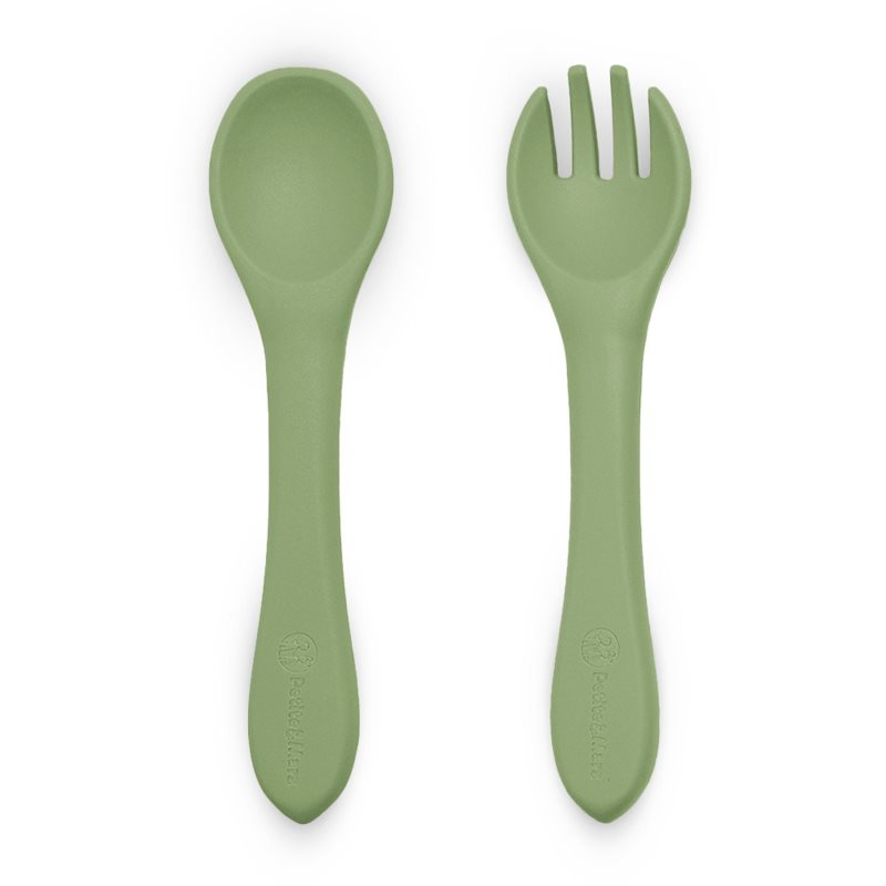 Petite&Mars Take&Match Silicone Cutlery príbor Sweet Pea 6m+ 2 ks