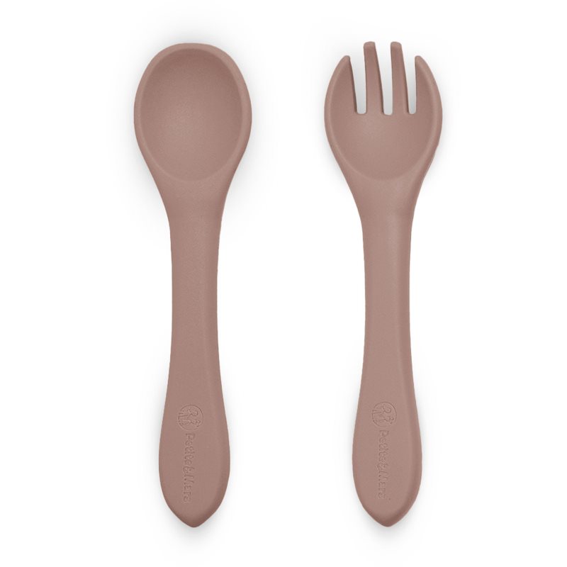 Petite&Mars Take&Match Silicone Cutlery príbor Velvet Latte 6m+ 2 ks