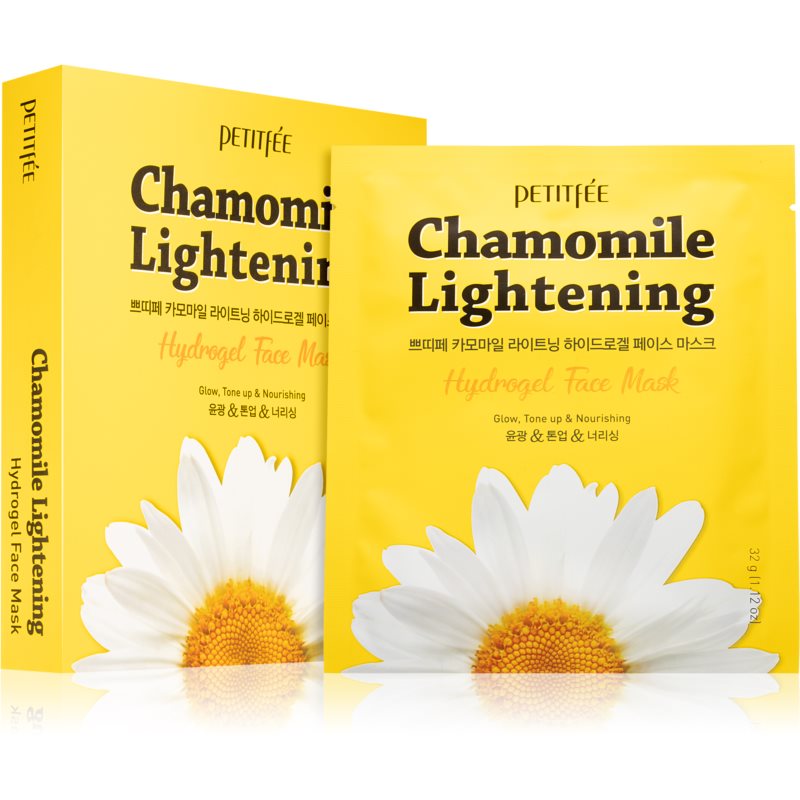 Petitfée Chamomile Lightening šviesinamoji kaukė spindesiui ir drėkinimui suteikti 5 vnt.