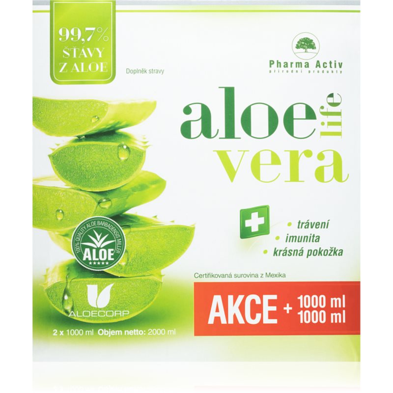 Pharma Activ AloeLive šťáva z aloe 99,7% 1+1 zdarma sada na detoxikáciu organizmu a podporu imunity kúpite na Notino.sk