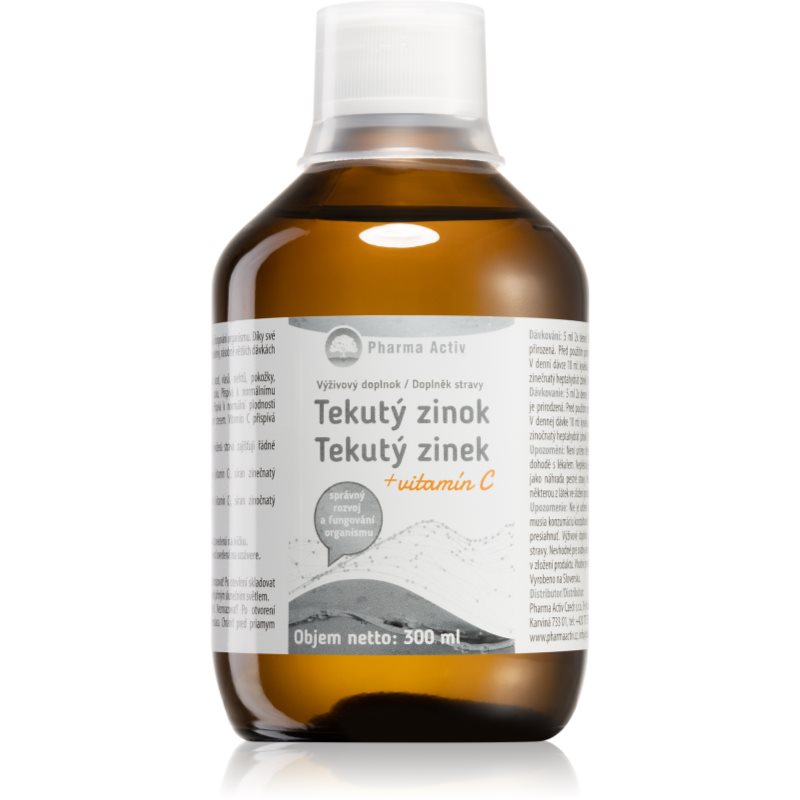 Pharma Activ Tekutý Zinok + Vitamín C perorálny roztok pre správne fungovanie organizmu a normálny stav vlasov a nechtov 300 ml kúpite na Notino.sk