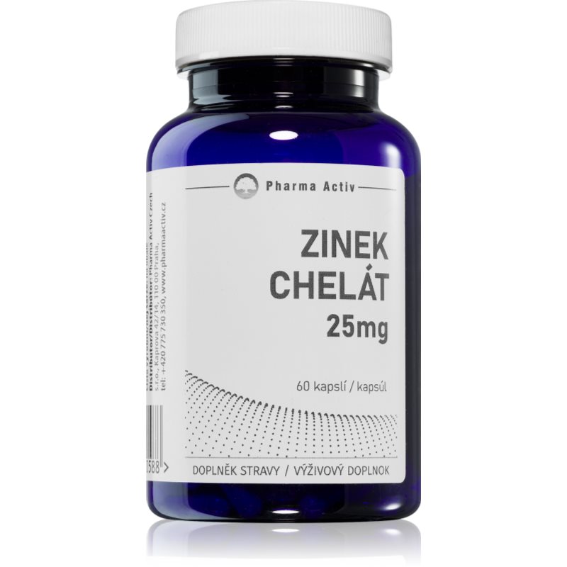 Pharma Activ Zinok Chelát 25 mg kapsuly na podporu imunitného systému, pre krásne vlasy, nechty, pleť a normálny stav zubov 60 cps kúpite na Notino.sk
