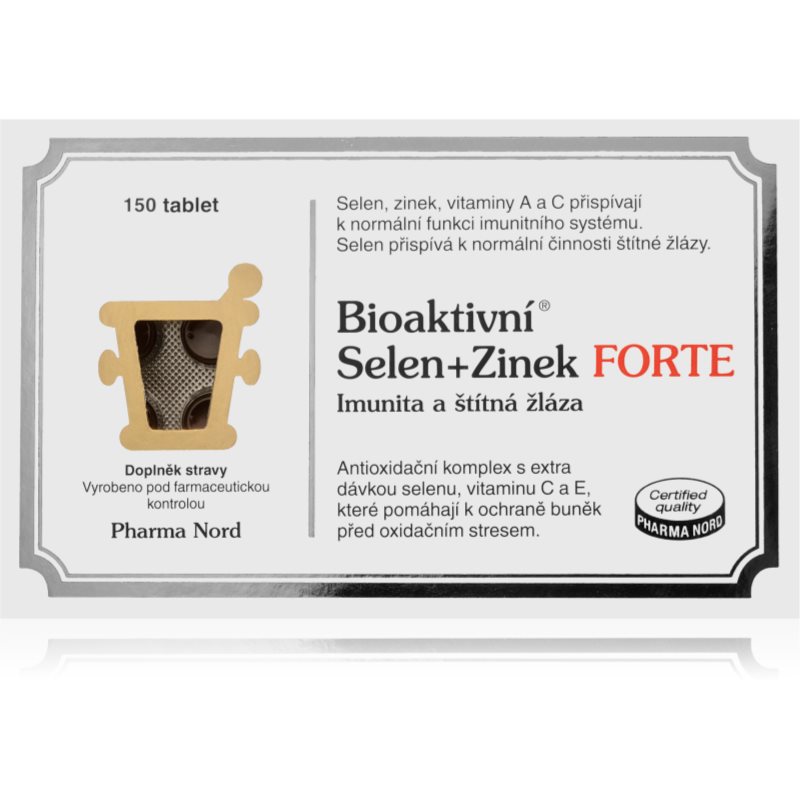 Pharma Nord Bioaktívny selén + Zinok Forte tablety pre krásne vlasy, pleť a nechty 150 tbl