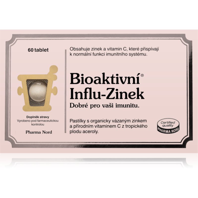 Pharma Nord Bioaktívny Influ-Zinok tablety na podporu imunitného systému, pre krásne vlasy, nechty, pleť a normálny stav zubov 60 tbl kúpite na Notino.sk
