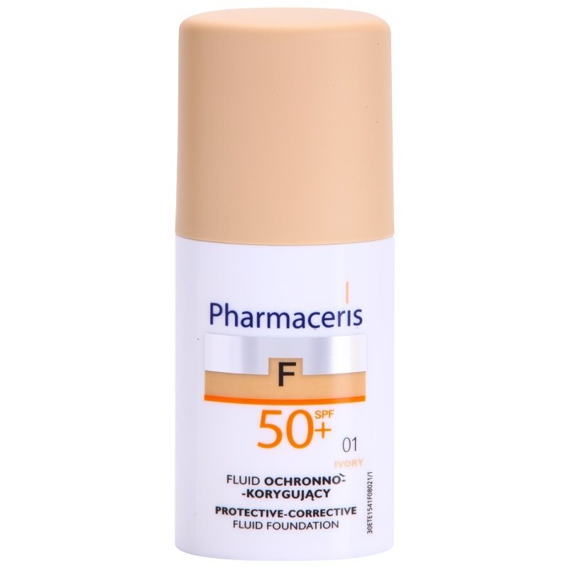 Pharmaceris F-Fluid Foundation ochranný krycí make-up SPF 50+ odstín 01 Ivory 30 ml