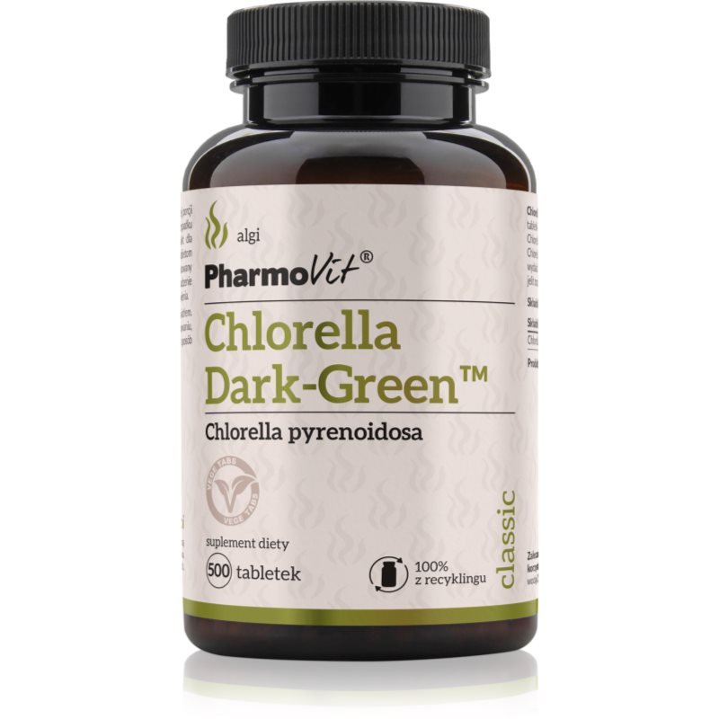 Pharmovit Chlorella Dark-Green™ tabletki do detoksykacji organizmu i na wsparcie odporności 500 tabletek