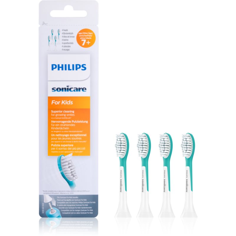 E-shop Philips Sonicare For Kids 7+ Standard HX6044/33 náhradní hlavice pro zubní kartáček 4 ks