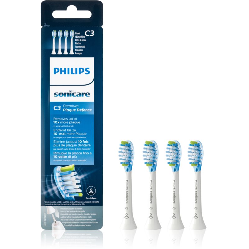 Philips Sonicare Premium Plaque Defense Standard HX9044/17 Toothbrush Replacement Heads 4 Pc