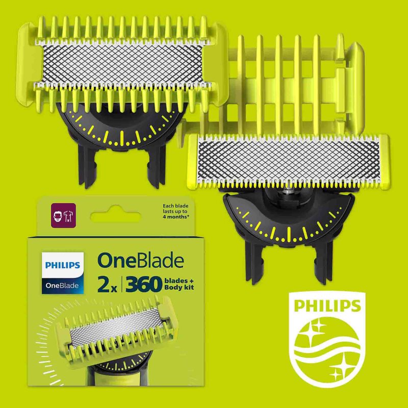 Philips OneBlade 360 QP624/50 Lames De Rechange For Philips OneBlade 360 2 Pcs