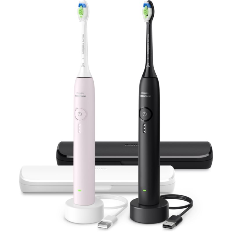 Philips Sonicare 3100 HX4072/42 sonická elektrická zubná kefka DUOBALENIE Pink & Black 1 ks